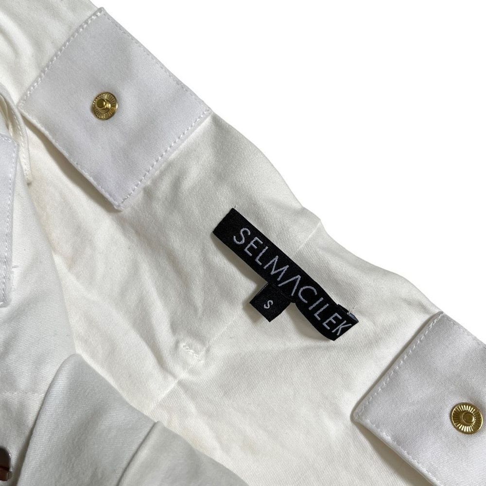 SELMACILEK Canvas Salopet Pants in Ecru - Picture 4 of 10